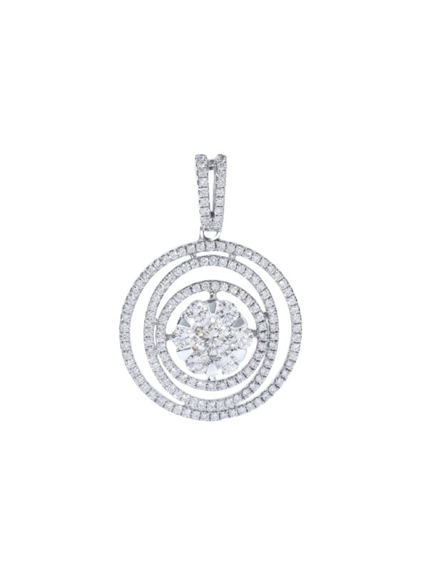 TOMEI Sinar Aura Diamond Pendant, White Gold 750