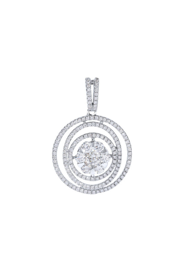 TOMEI Sinar Aura Diamond Pendant, White Gold 750