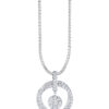 TOMEI Sinar Aura Diamond Pendant, White Gold 750