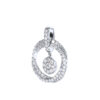 TOMEI Sinar Aura Diamond Pendant, White Gold 750