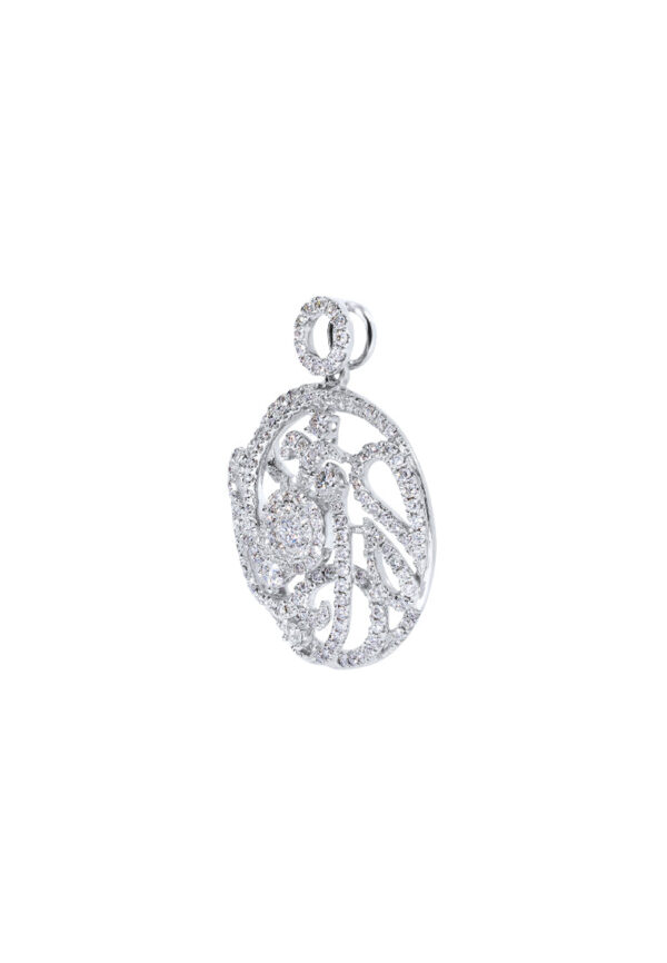 TOMEI Sinar Aura Diamond Pendant, White Gold 750