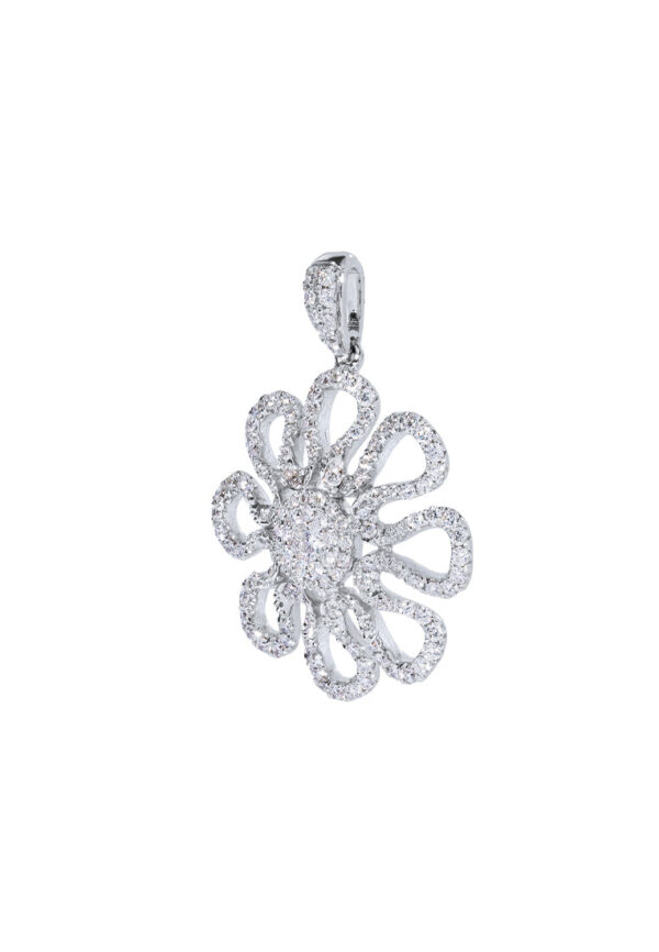 TOMEI Sinar Aura Diamond Pendant, White Gold 750