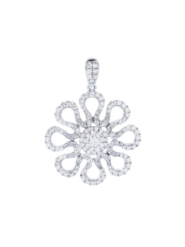 TOMEI Sinar Aura Diamond Pendant, White Gold 750