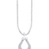 TOMEI Horseshoe Diamond Pendant Set, White Gold 585