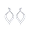 TOMEI Seribu Glow Diamond Earrings, White Gold 750