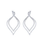 TOMEI Seribu Glow Diamond Earrings, White Gold 750