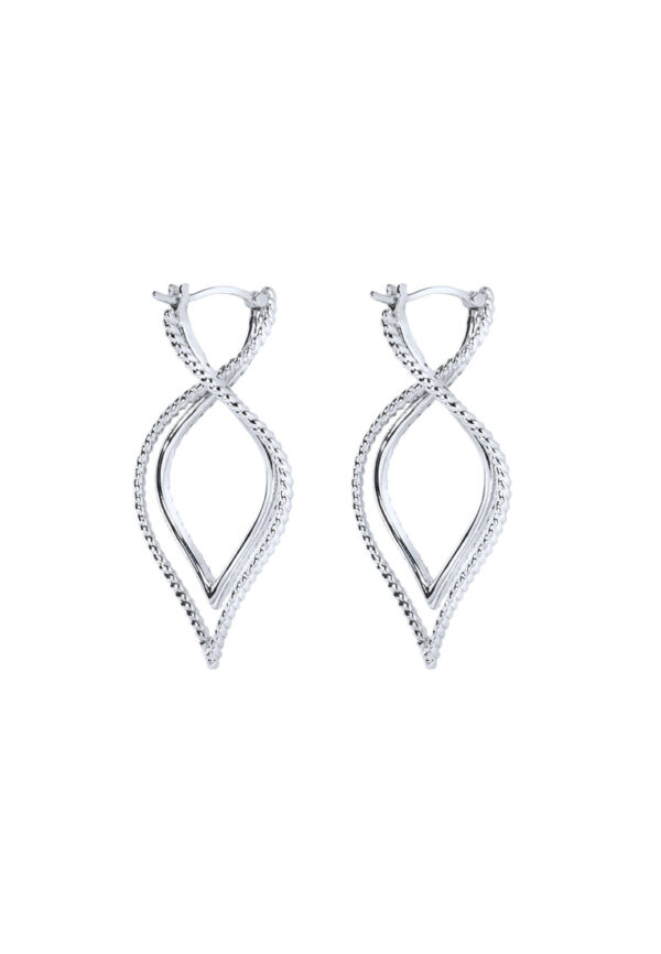 TOMEI Seribu Glow Diamond Earrings, White Gold 750
