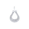 TOMEI Horseshoe Diamond Pendant Set, White Gold 585