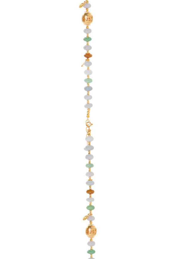 TOMEI Five Blessings Jade Bracelet, Yellow Gold 750
