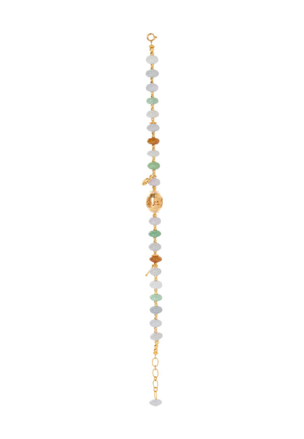 TOMEI Five Blessings Jade Bracelet, Yellow Gold 750
