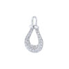 TOMEI Horseshoe Diamond Pendant Set, White Gold 585