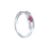TOMEI Ruby Set Ring, White Gold 750