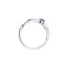 TOMEI Ruby Set Ring, White Gold 750