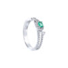 TOMEI Emerald Set Ring, White Gold 750