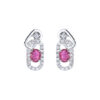 TOMEI Ruby Set Earrings, White Gold 750