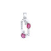 TOMEI Ruby Set Pendant, White Gold 750