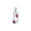 TOMEI Ruby Set Pendant, White Gold 750