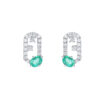 TOMEI Emerald Set Earrings, White Gold 750