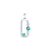 TOMEI Emerald Set Pendant, White Gold 750