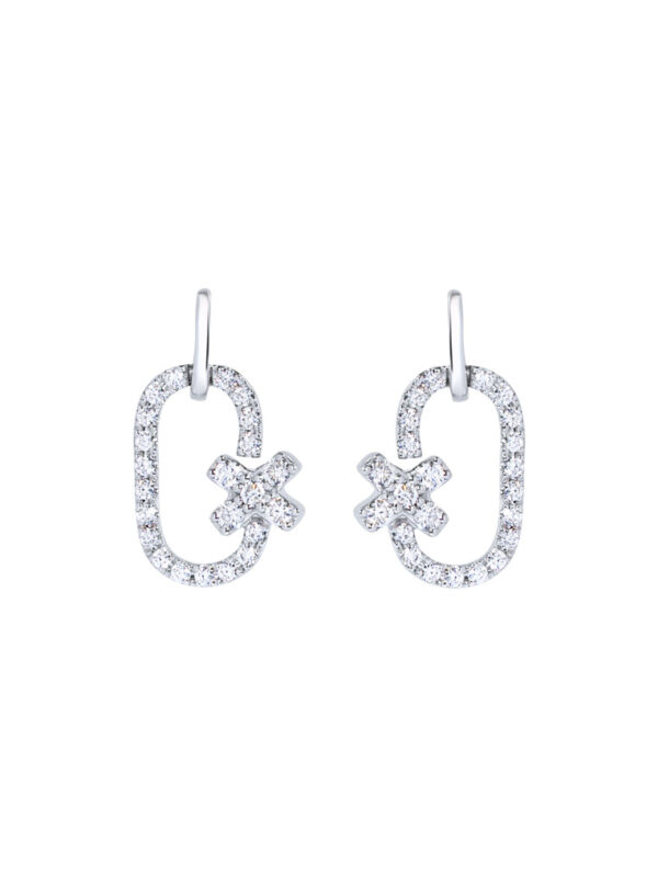 TOMEI Diamond Earrings, White Gold 585