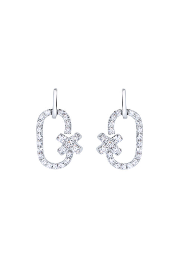 TOMEI Diamond Earrings, White Gold 585