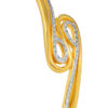 TOMEI Dual-Tone Bangle, Yellow Gold 916