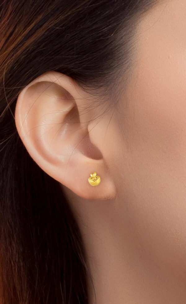 TOMEI Apple Earrings, Yellow Gold 916