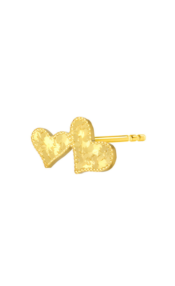 TOMEI Dwi-Love Earrings, Yellow Gold 916