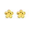 TOMEI Flower Earrings, Yellow Gold 916