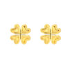 TOMEI Four-leaves Clover Earrings, Yellow Gold 916