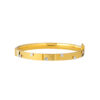 TOMEI Dual-Tone Bangle, Yellow Gold 916