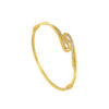 TOMEI Dual-Tone Bangle, Yellow Gold 916