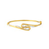 TOMEI Dual-Tone Bangle, Yellow Gold 916
