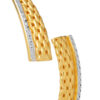 TOMEI Dual-Tone Open Bangle, Yellow Gold 916