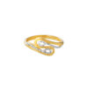 TOMEI Dual-Tone Ring, Yellow Gold 916