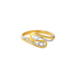 TOMEI Dual-Tone Ring, Yellow Gold 916