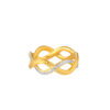 TOMEI Dual-Tone Ring, Yellow Gold 916