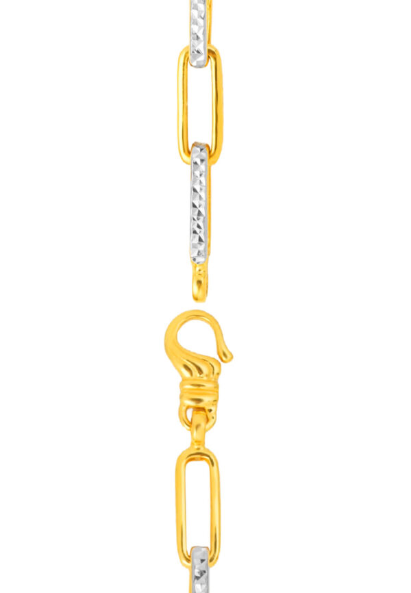 TOMEI Dual-Tone Bracelet, Yellow Gold 916