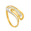 TOMEI Dual-Tone Bangle, Yellow Gold 916