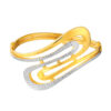 TOMEI Dual-Tone Bangle, Yellow Gold 916