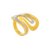 TOMEI Dual-Tone Ring, Yellow Gold 916
