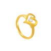 TOMEI Dual-Tone Heart Ring, Yellow Gold 916