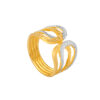 TOMEI Dual-Tone Ring, Yellow Gold 916