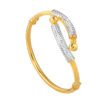 TOMEI Dual-Tone Bangle, Yellow Gold 916
