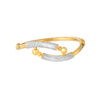 TOMEI Dual-Tone Bangle, Yellow Gold 916