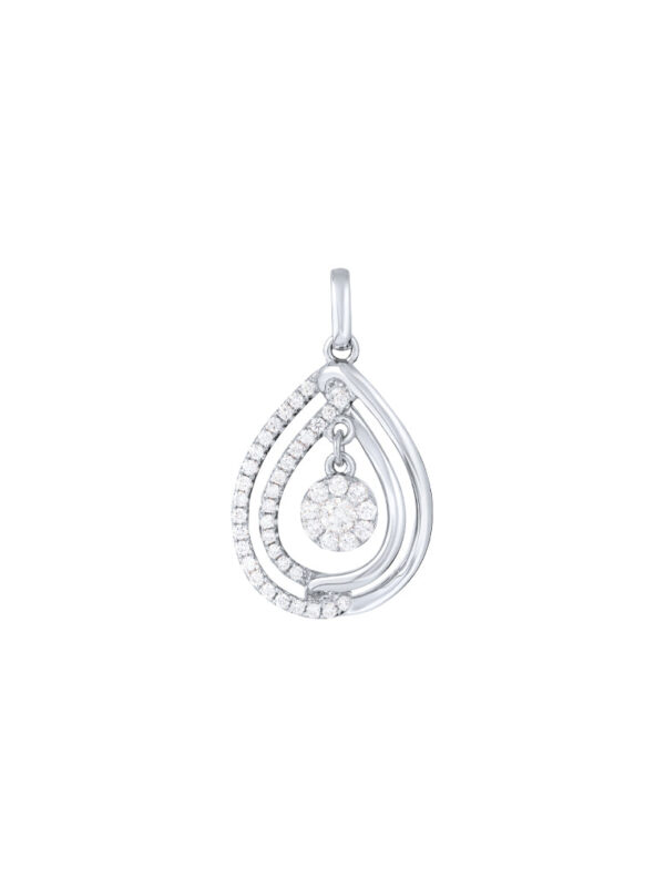 TOMEI Diamond Pendant, White Gold 750