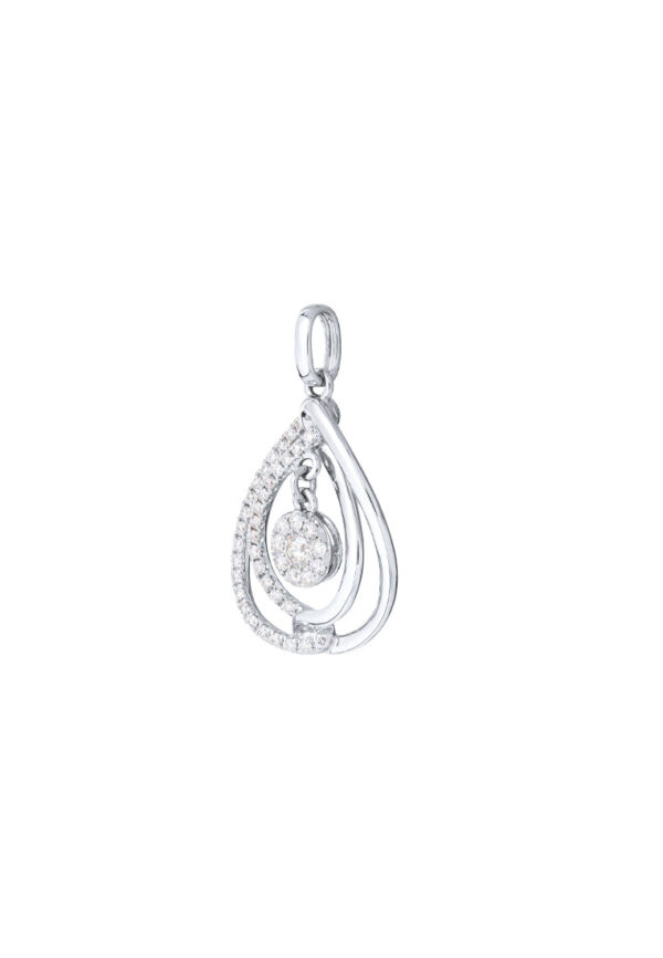 TOMEI Diamond Pendant, White Gold 750