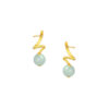 TOMEI Diamond Cut Collection Jade Earrings, Yellow Gold 916
