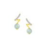 TOMEI Diamond Cut Collection Jade Earrings, Yellow Gold 916