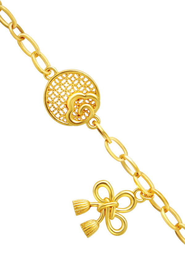 TOMEI Lucky Knot Bracelet, Yellow Gold 916